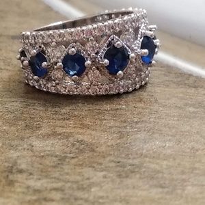2 blue sapphire rings